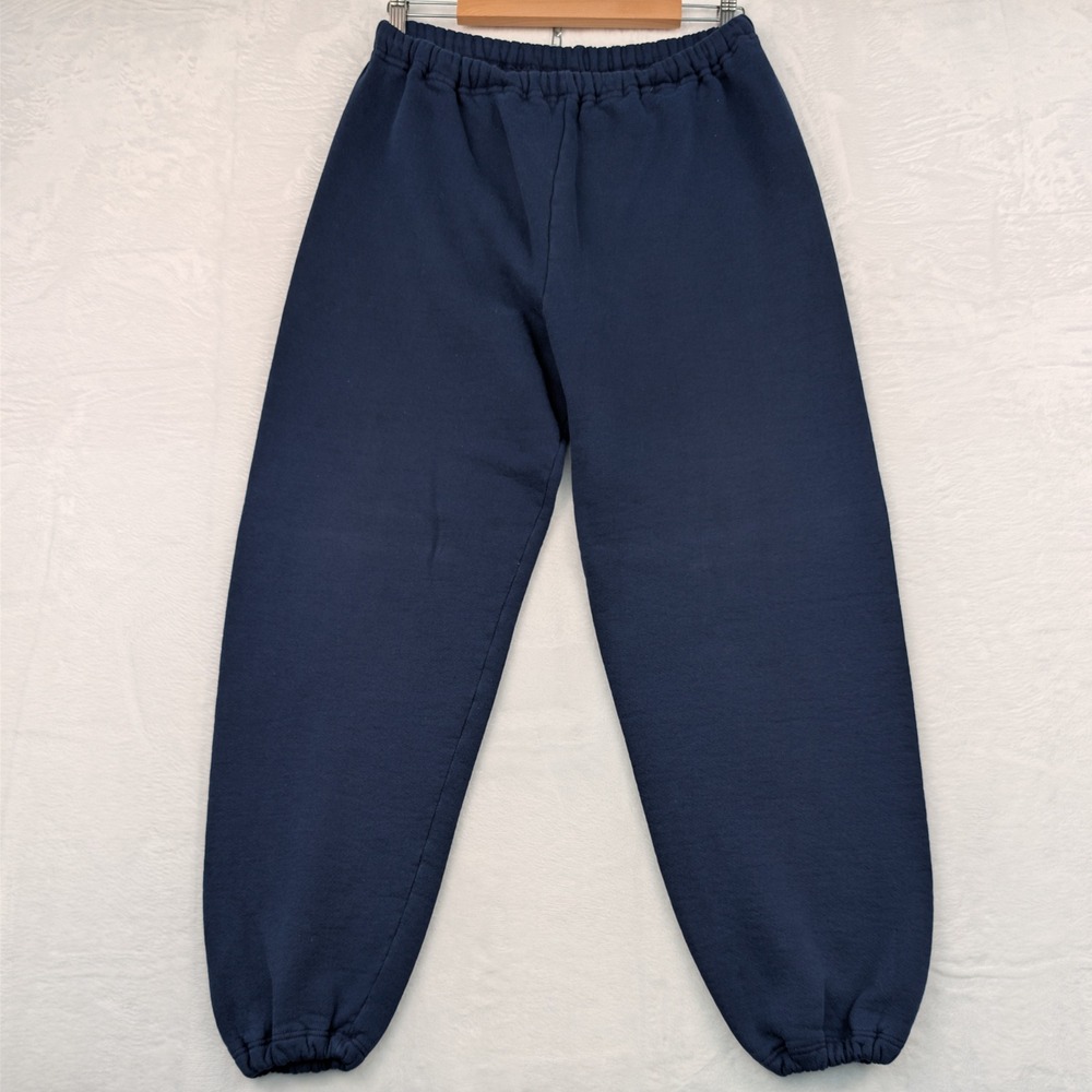 VTG Russell Athletic Sweatpants Mens L Navy Blue Joggers Gymwear Blank USA 90s